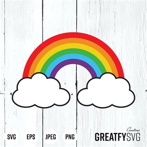 Download Free Rainbow SVG Clipart Printable for Cricut